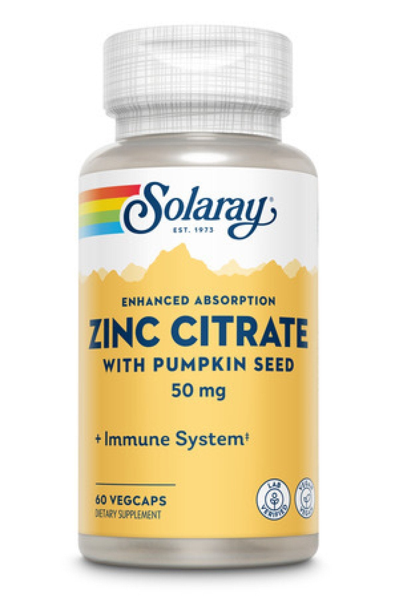 Solaray Zinc Citrate 60 Capsule