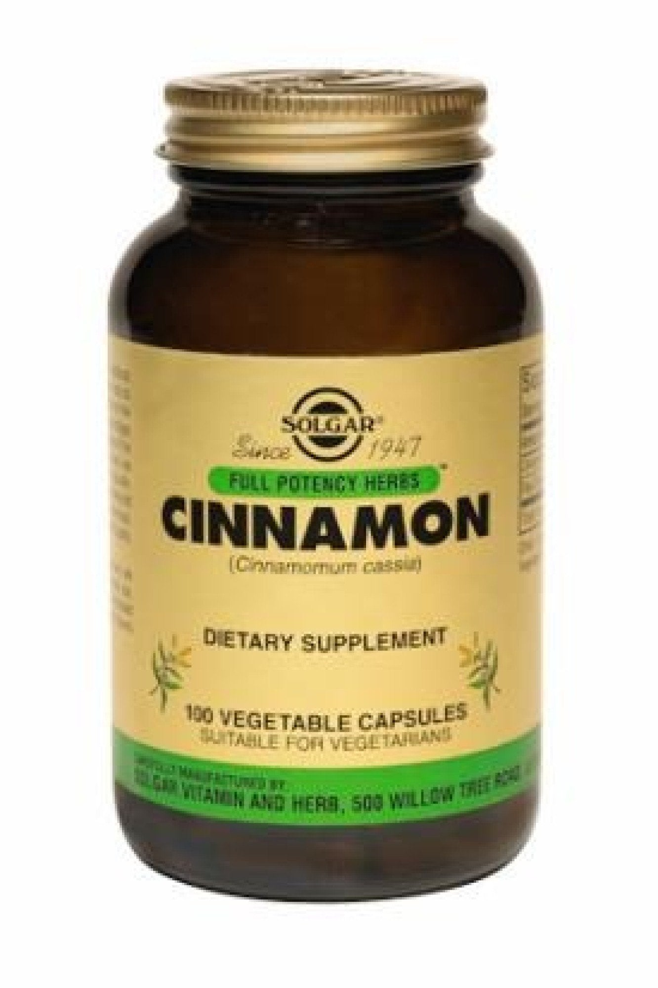 Solgar Cinnamon Vegetable Capsules 100 VegCap