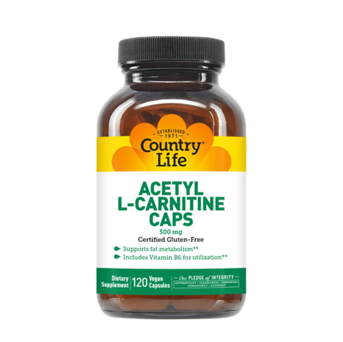 Country Life Acetyl L-Carnitine 500mg 120 VegCap