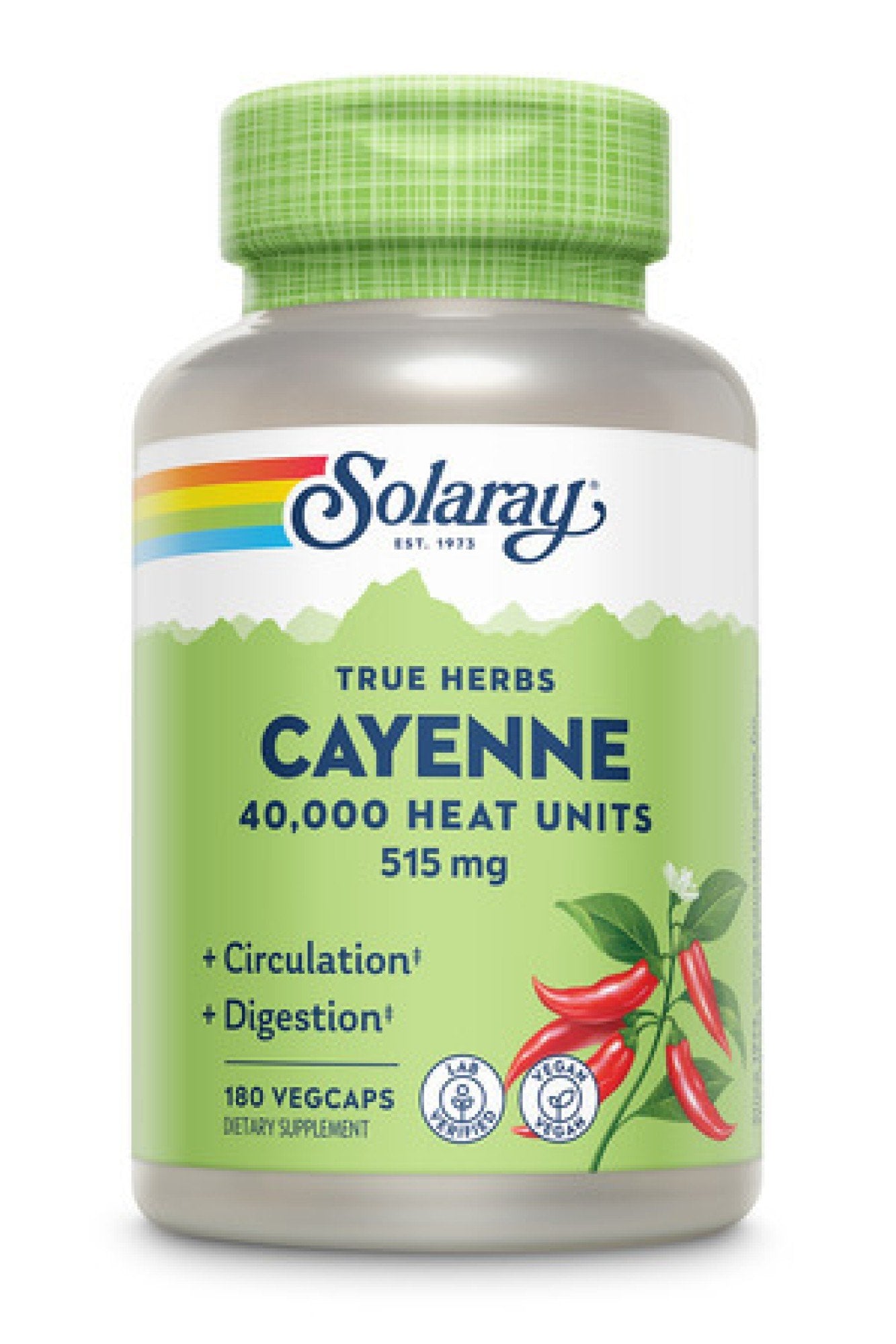 Solaray Cayenne 515mg 180 VegCaps