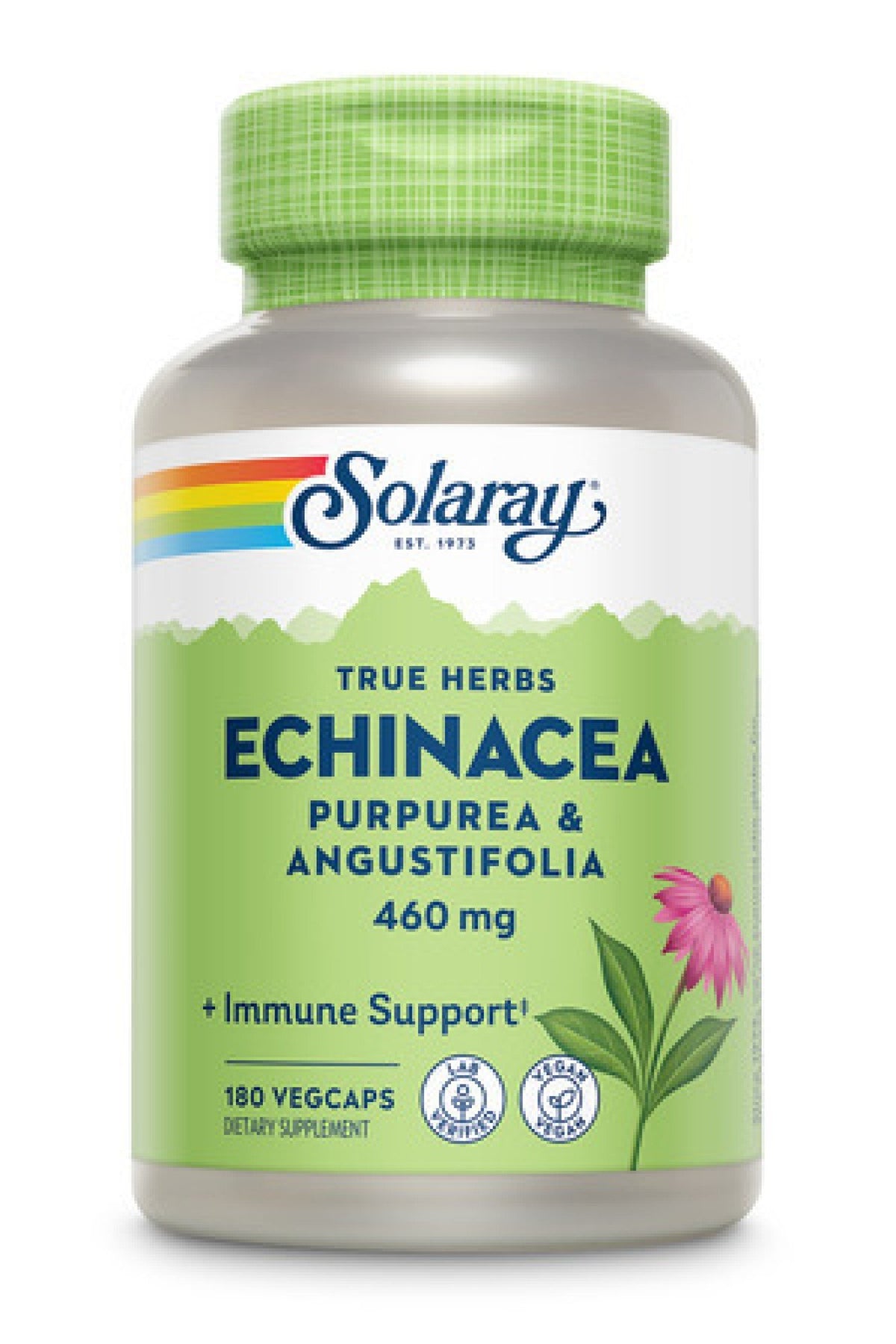 Solaray Echinacea Purpurea &amp; Angustifolia 460mg 180 VegCaps