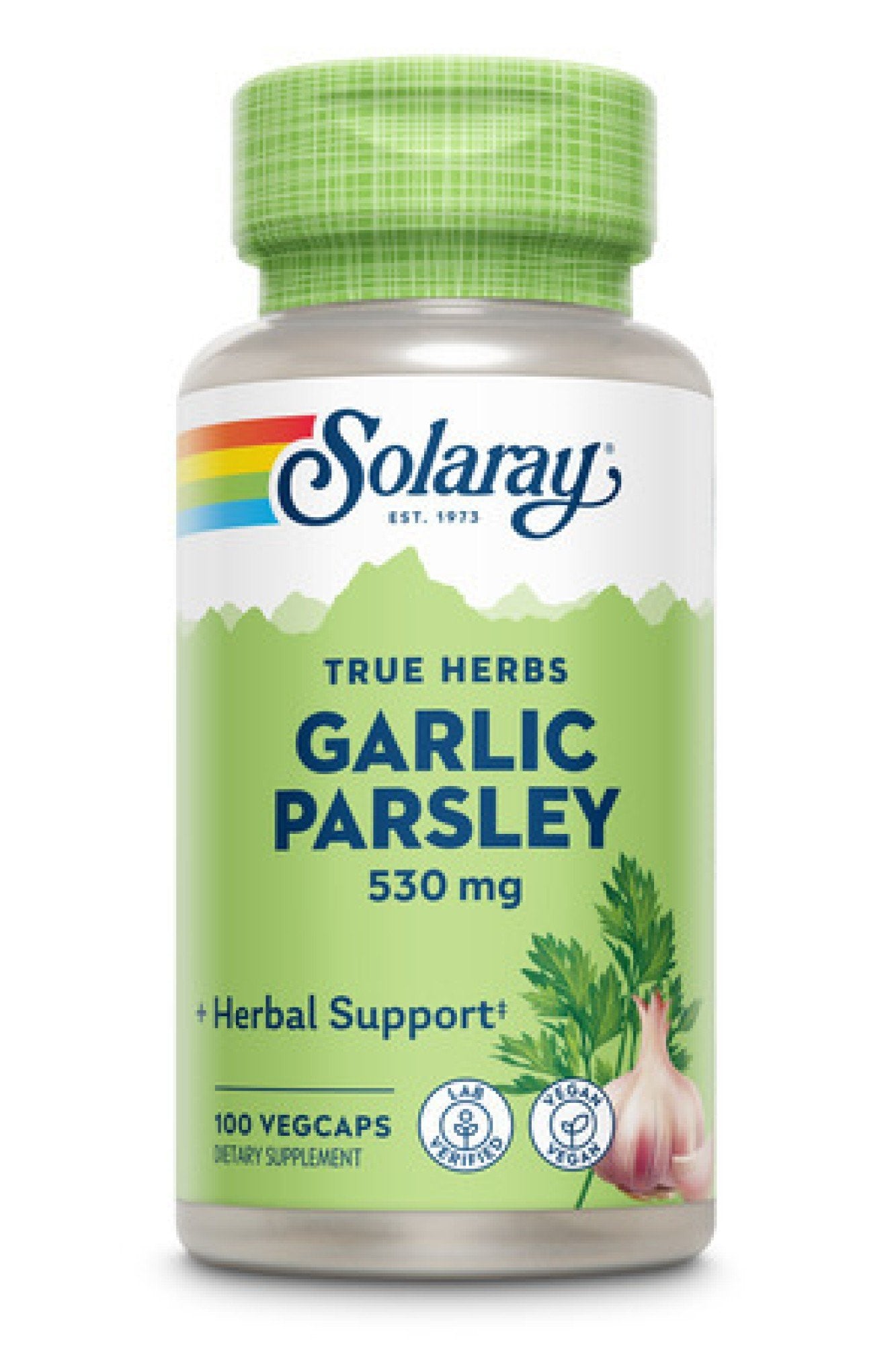 Solaray Garlic and Parsley 530mg 100 Capsule