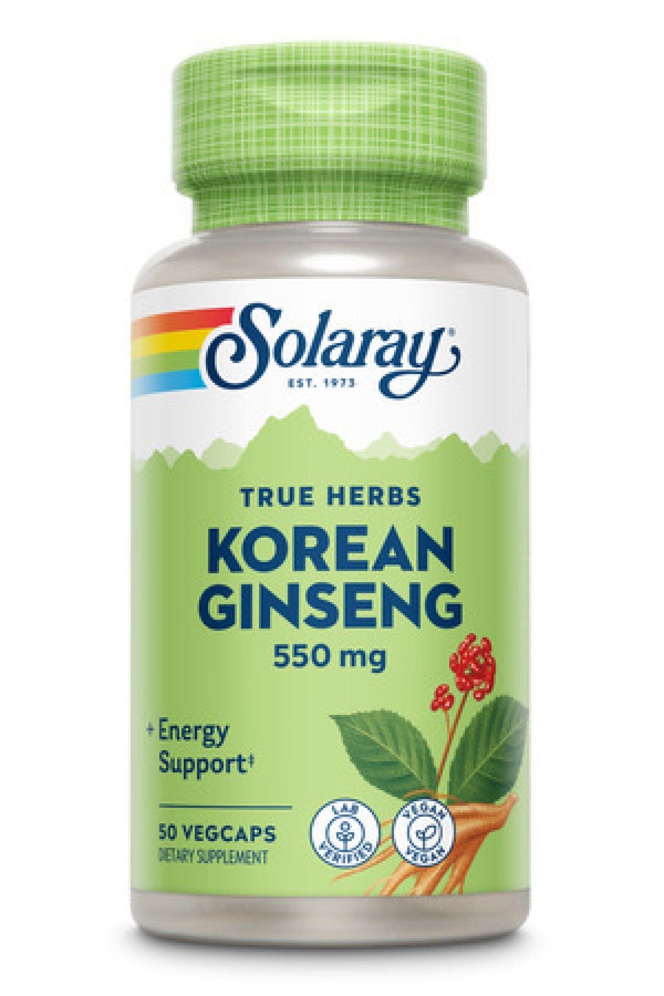 Solaray Korean Ginseng Root 550mg 50 VegCap