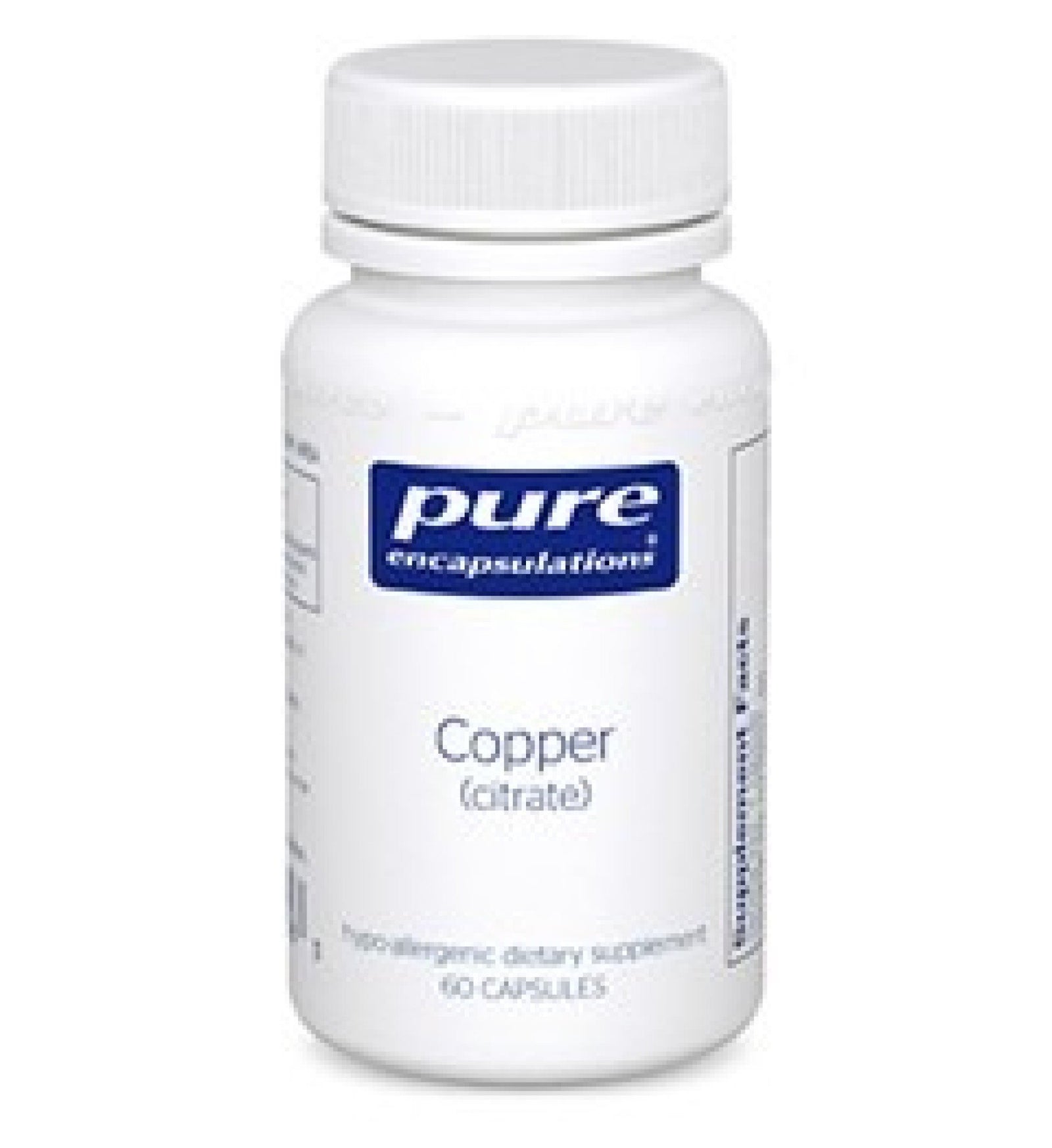 Pure Encapsulations Copper Citrate 60 Vegcap