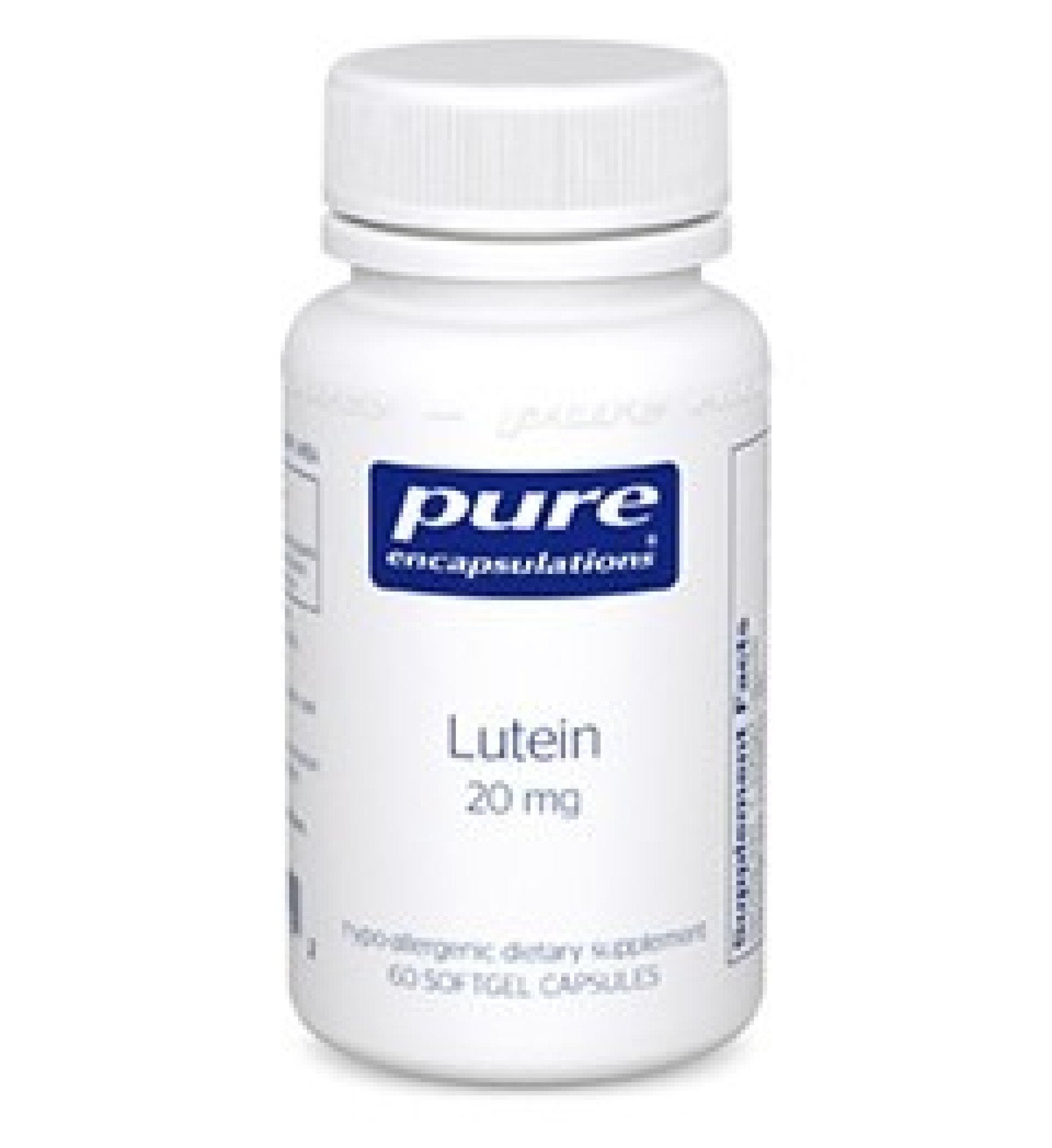 Pure Encapsulations Lutein 20 mg 60 Softgel