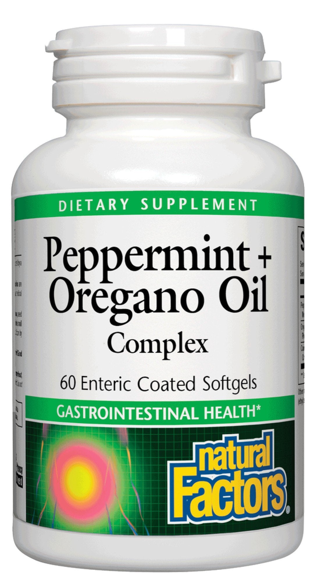 Natural Factors Peppermint &amp; Oregano Oil 60 Softgel