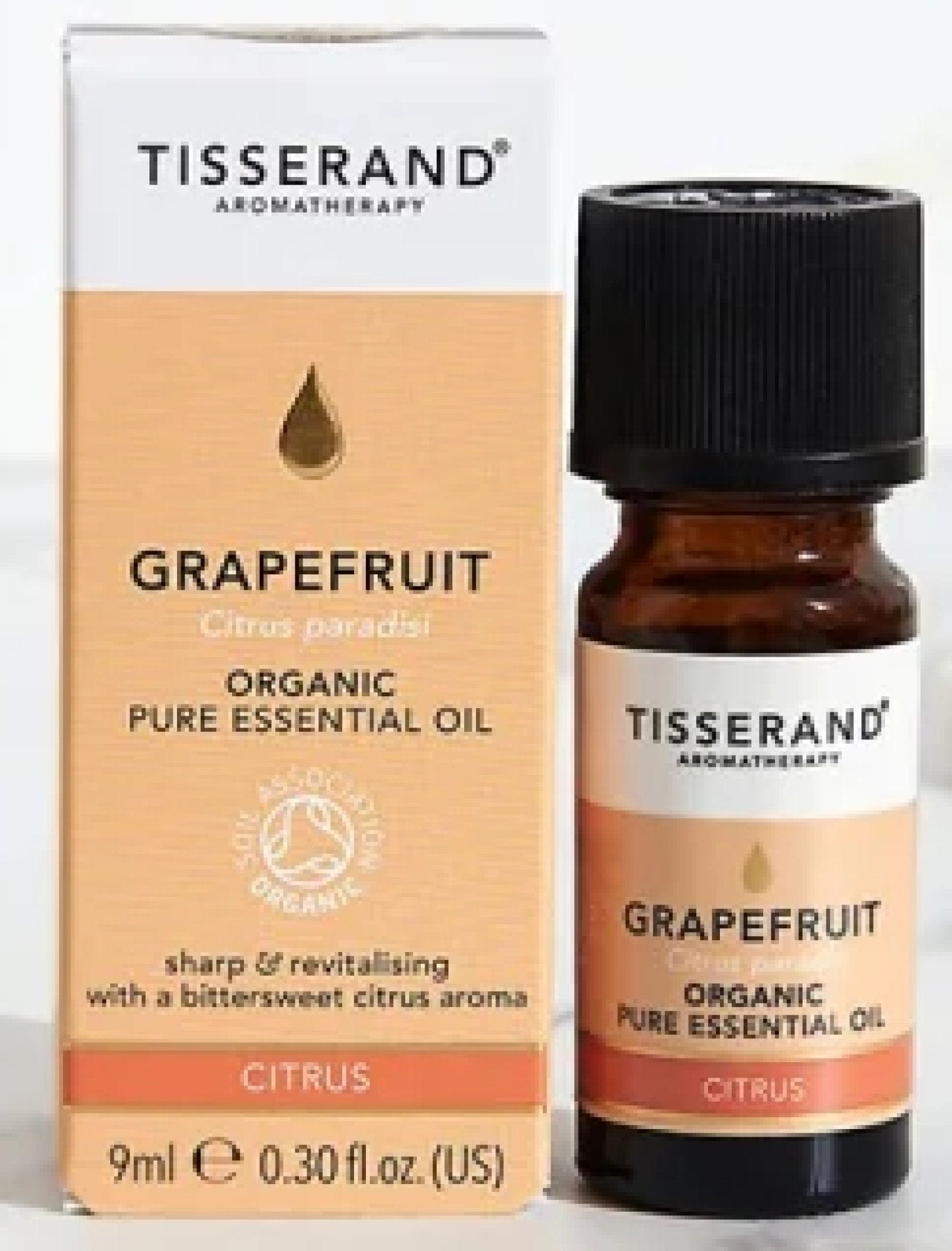 Tisserand Grapefruit Organic Essential Oil 0.32 oz (9ml) EssOil