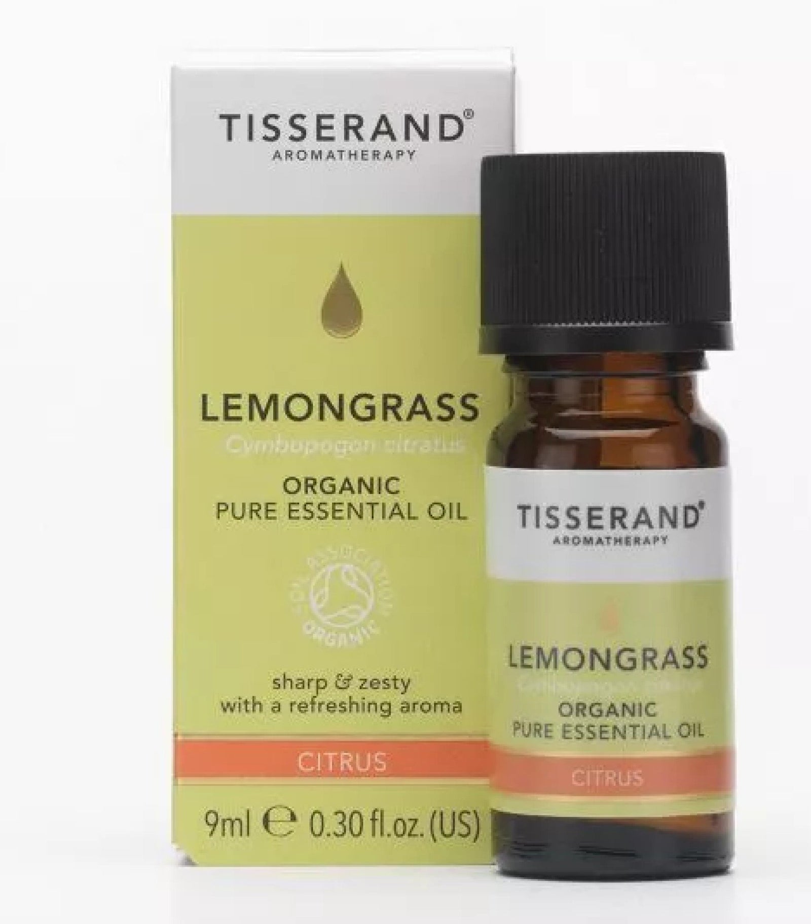 Tisserand Lemongrass Organic Essential Oil 0.33 oz Oil