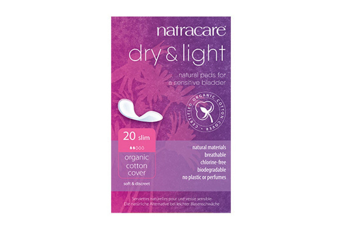 Natracare Dry &amp; Light ,Organic Cotton Cover 20 Pads