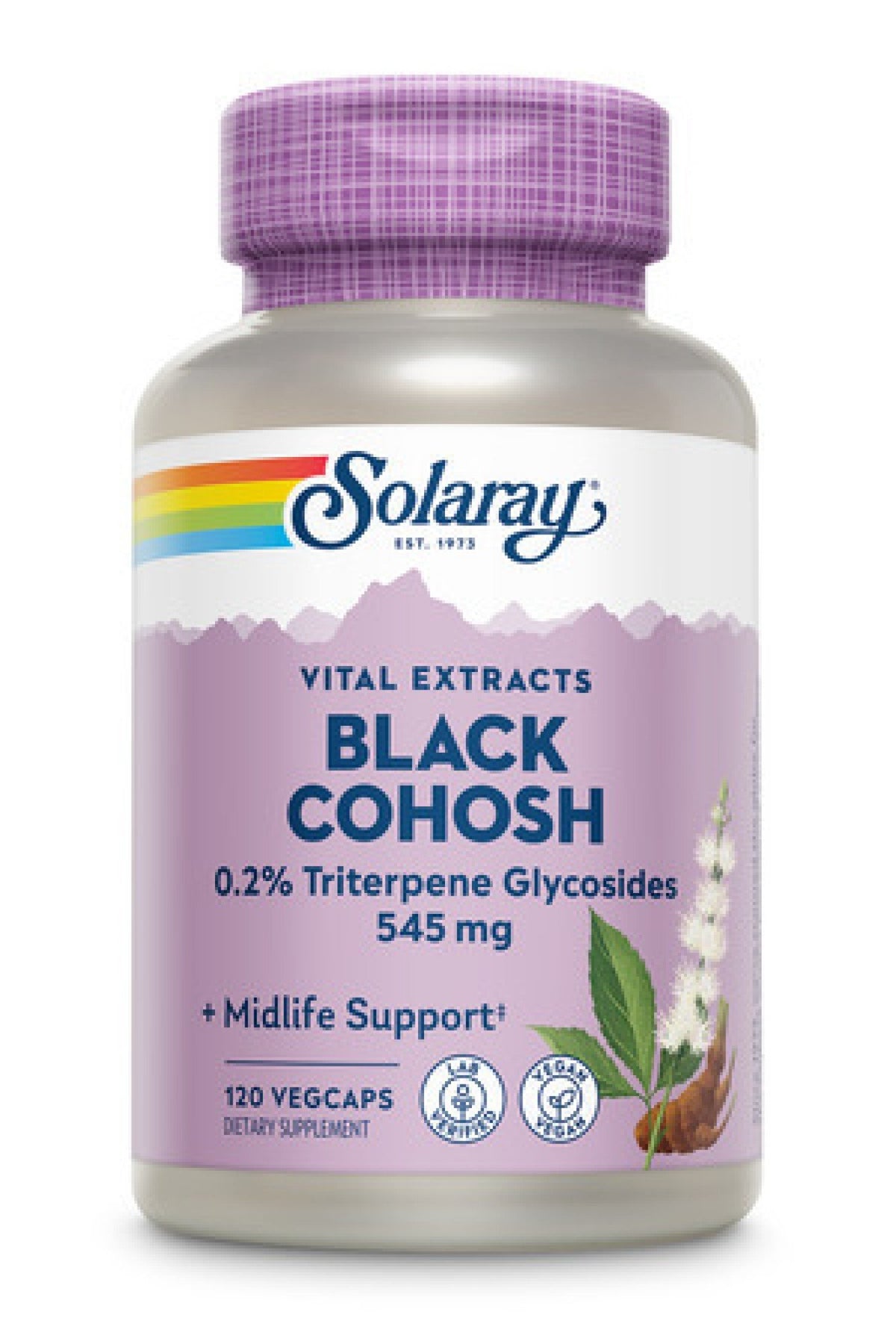 Solaray Black Cohosh Root 545mg 120 Capsule