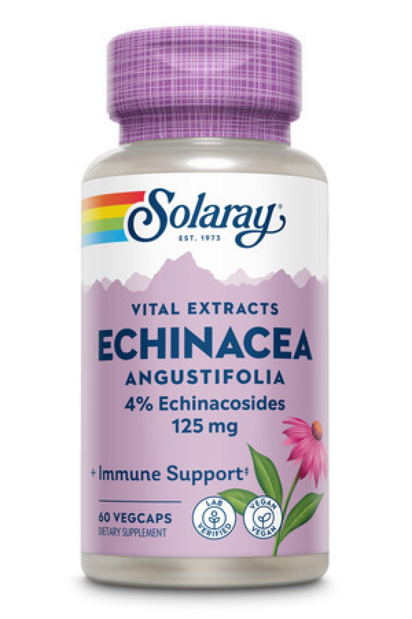 Solaray Echinacea Angustifolia Extract 125mg 60 VegCap