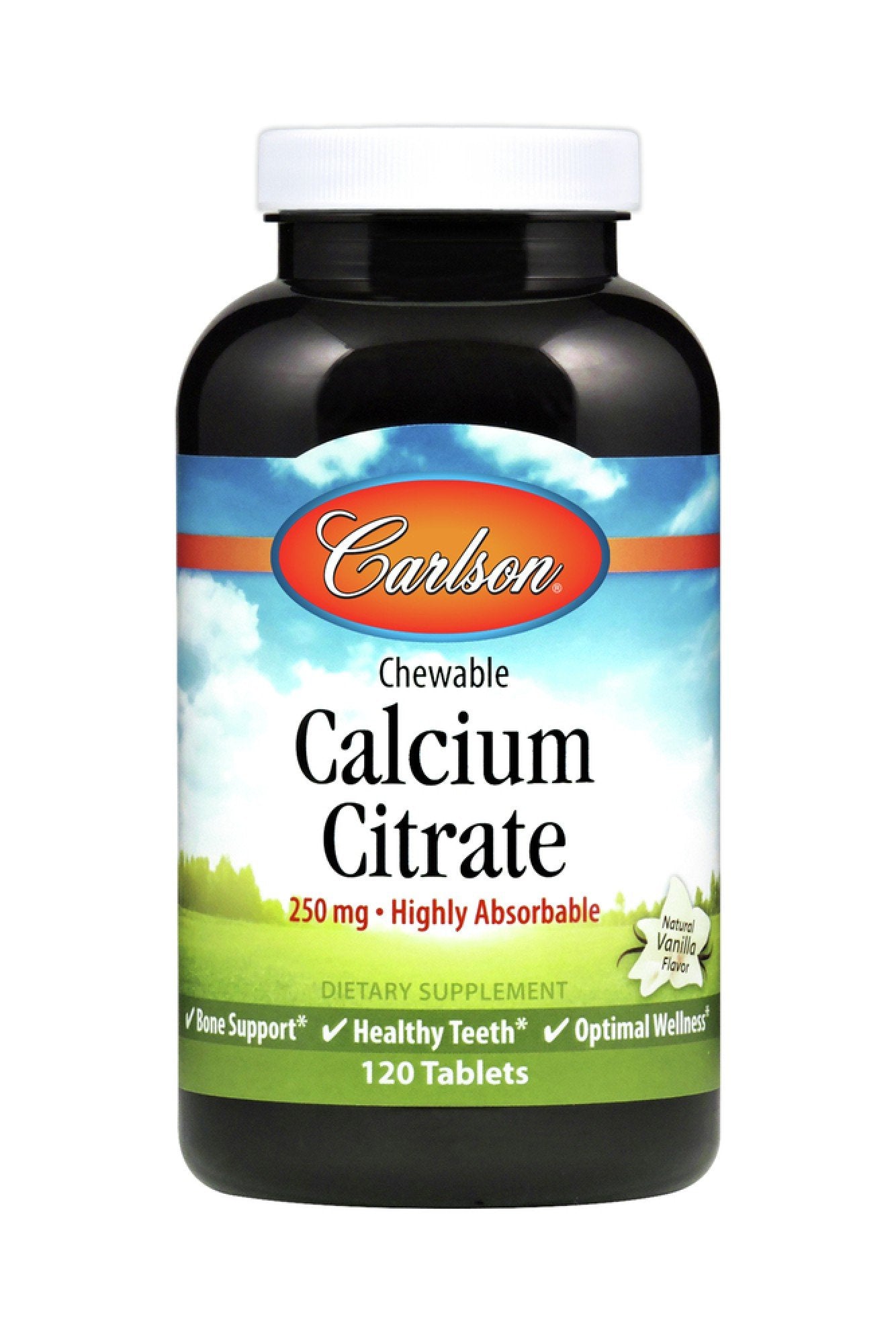 Carlson Laboratories Chewable Calcium Citrate 120 Tablet