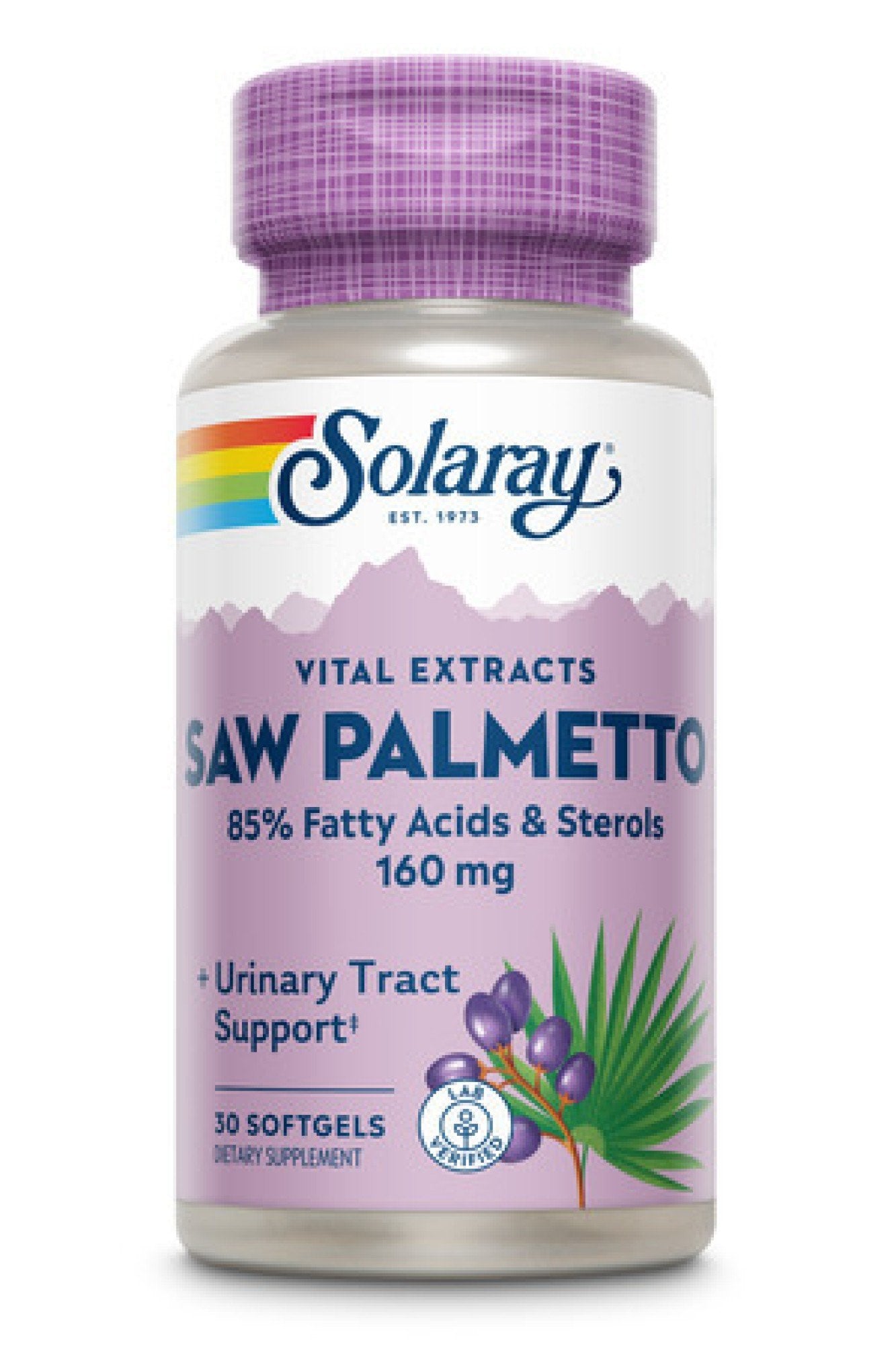 Solaray Saw Palmetto Berry Extract 160mg 30 Softgel