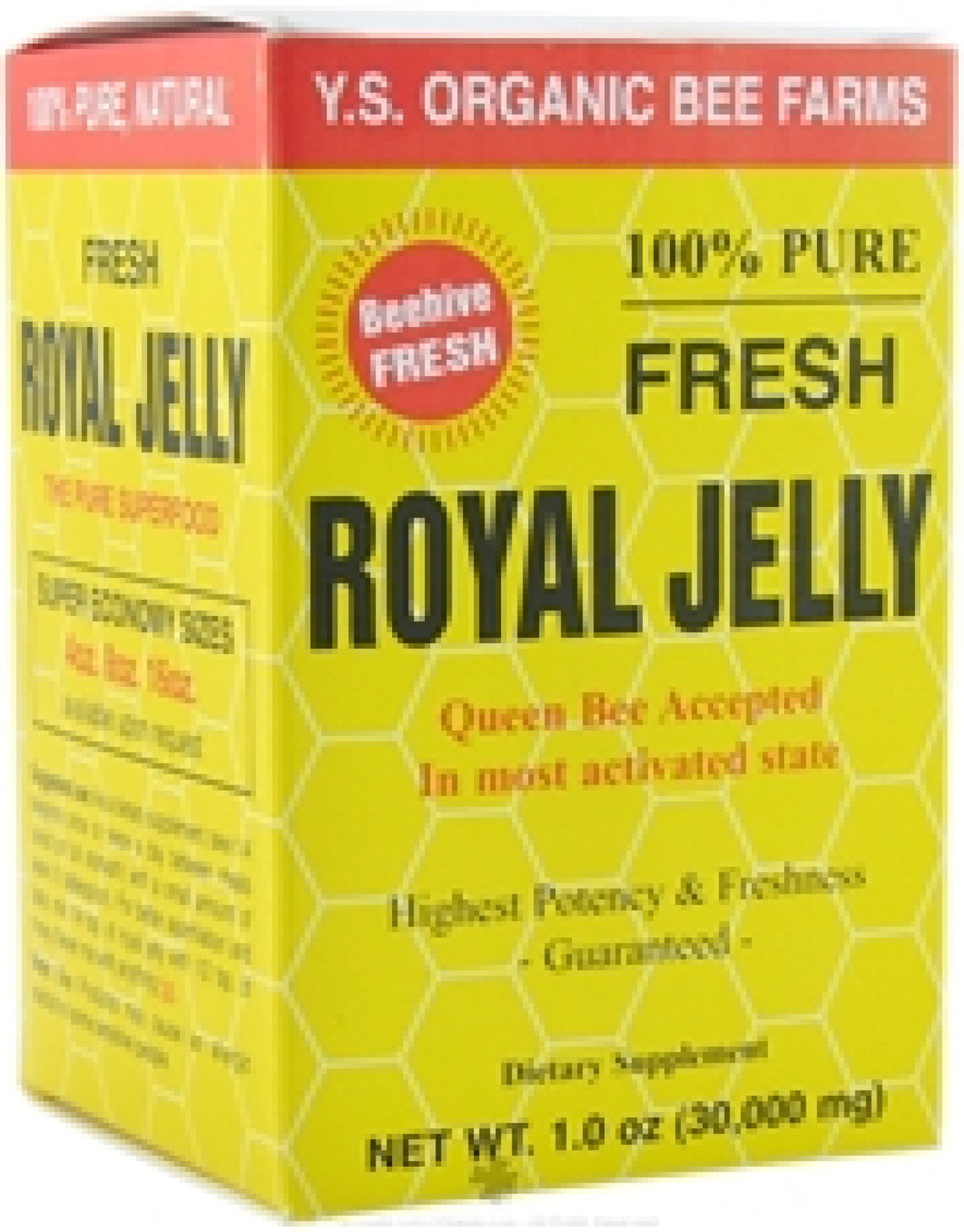 YS Eco Bee Farms 100% Fresh Royal Jelly 30,000 mg 1.0 oz Liquid