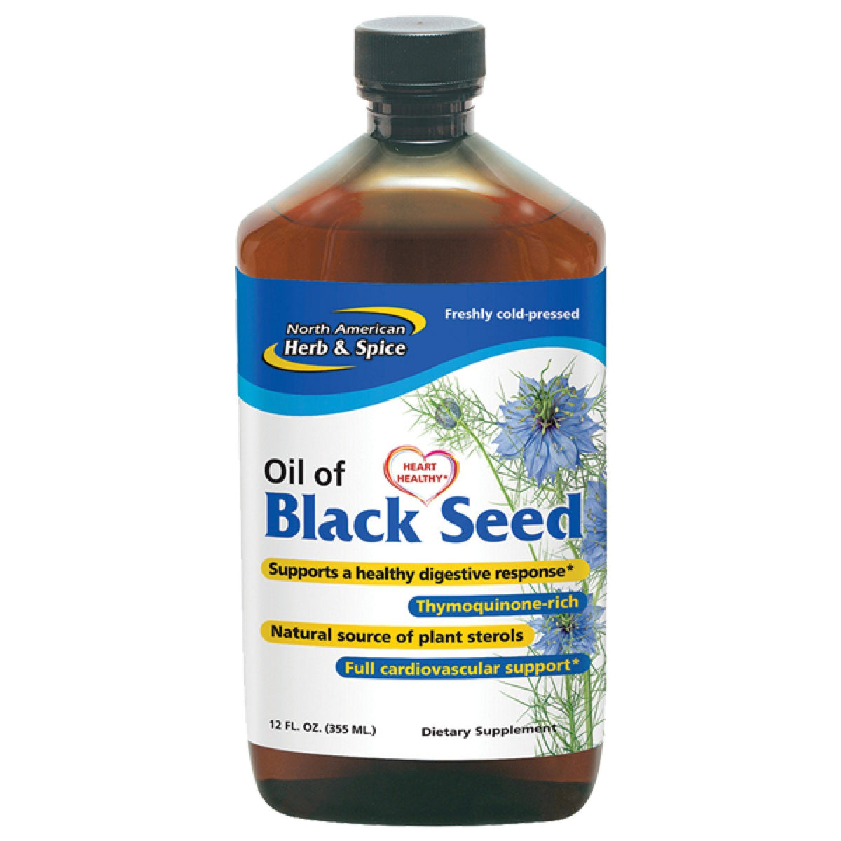 North American Herb &amp; Spice Black Seed Oil 12 oz Liquid
