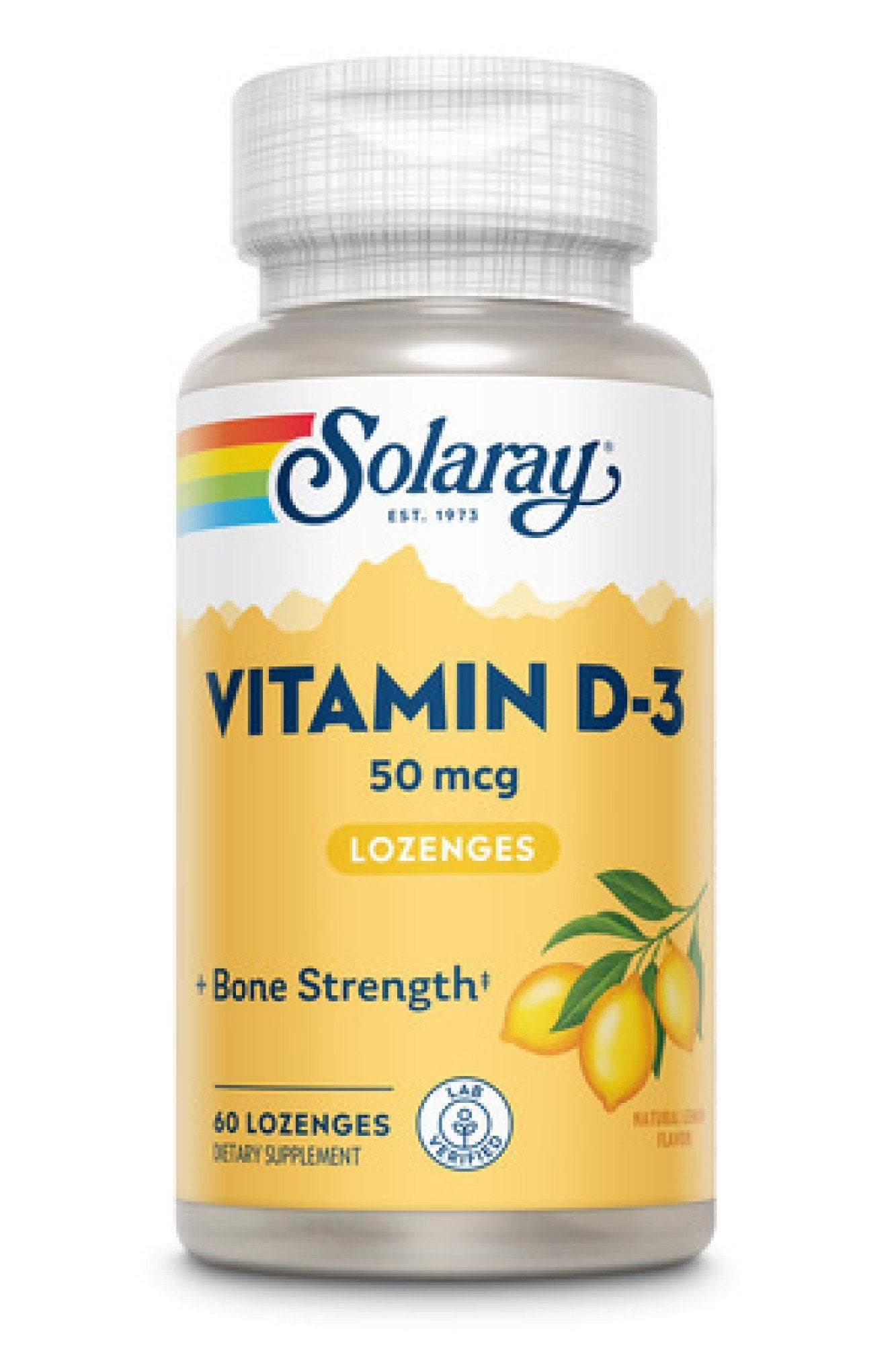 Solaray Vitamin D-3 2000 IU Lemon 60 Lozenge