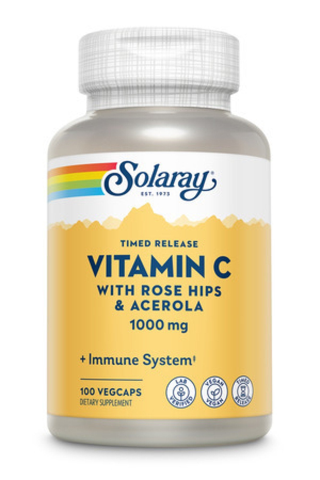 Solaray Timed Release Vitamin C with Rose Hips & Acerola 1000mg 100 VegCaps