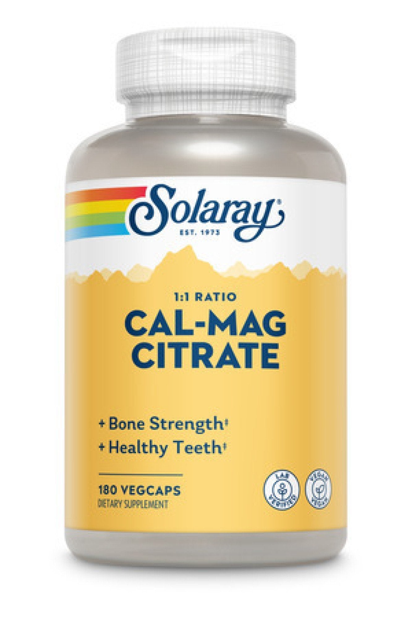 Solaray Cal-Mag Citrate 1:1 Ratio 180 Capsule