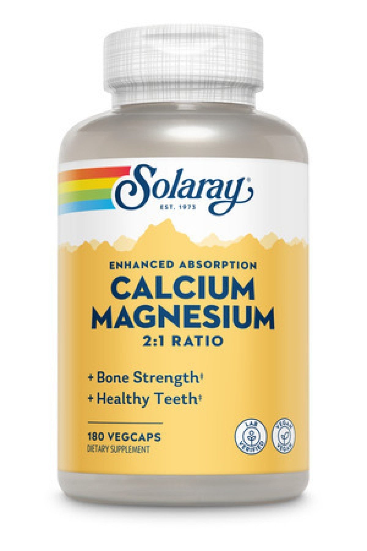 Solaray Calcium and Magnesium 180 Veg Cap