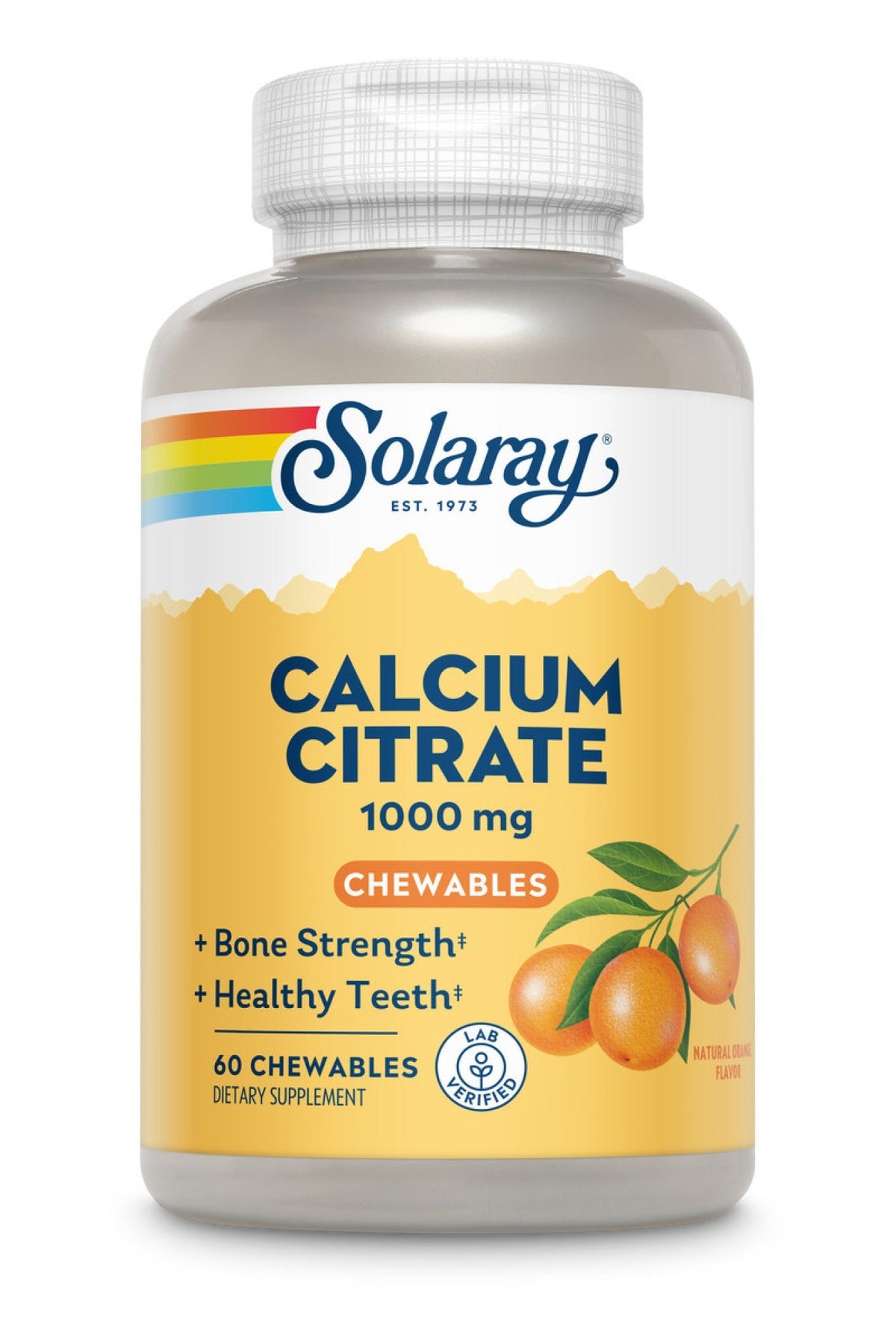 Solaray Calcium Citrate Chewable 1000mg (250mg each) 60 Chewable