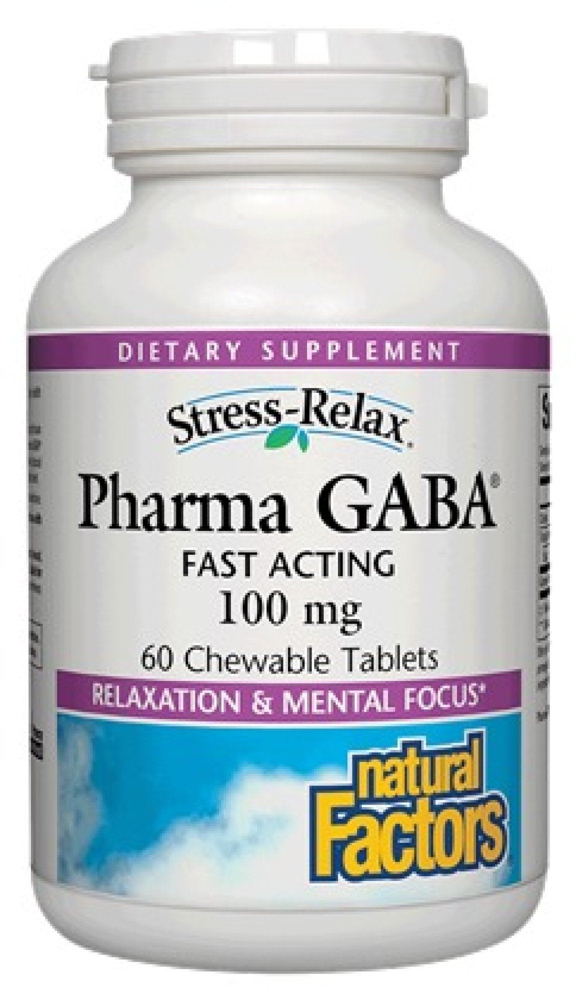 Natural Factors Stress-Relax Pharma GABA Chewable 60 Chewable