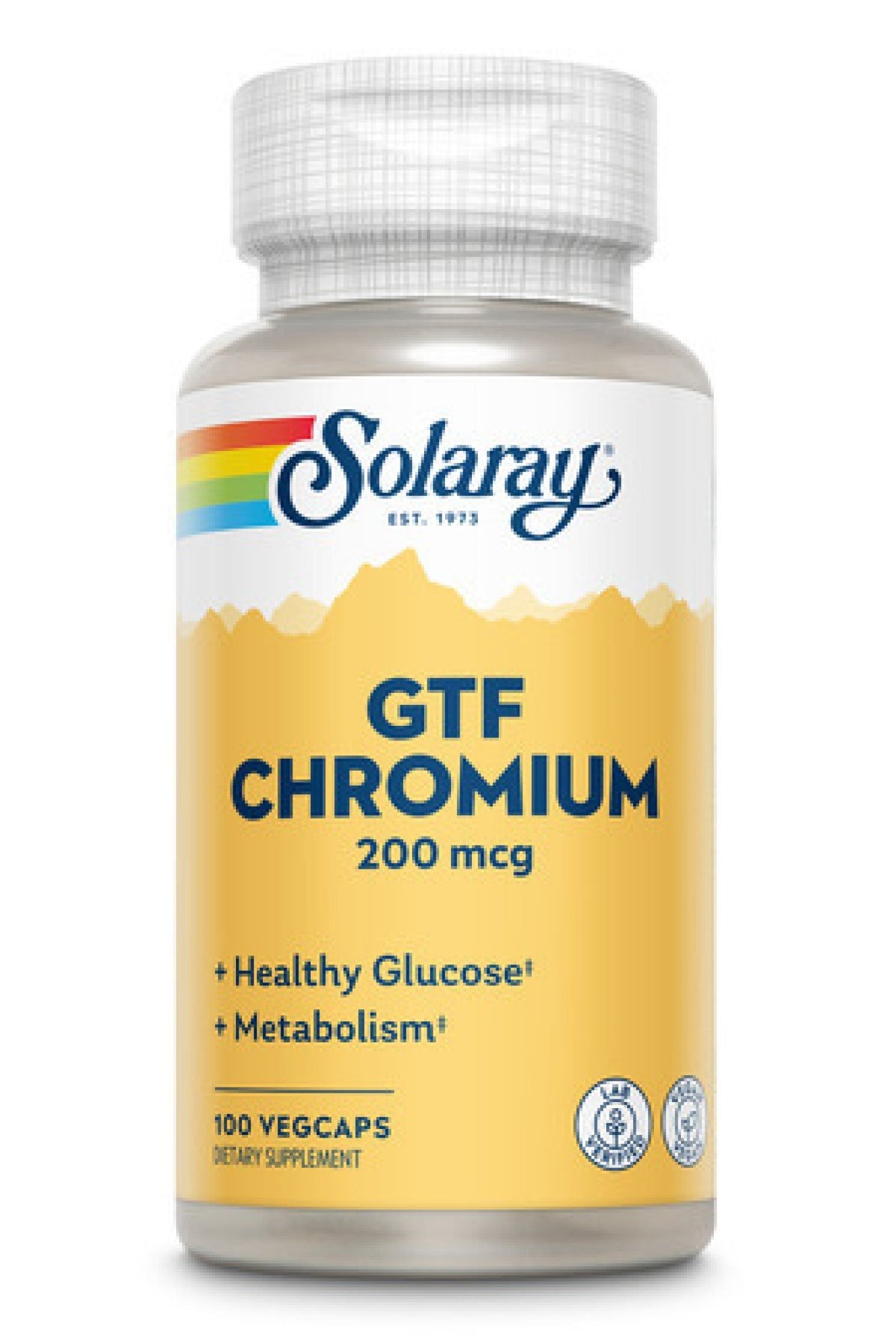 Solaray GTF Chromium 200mcg 100 VegCaps