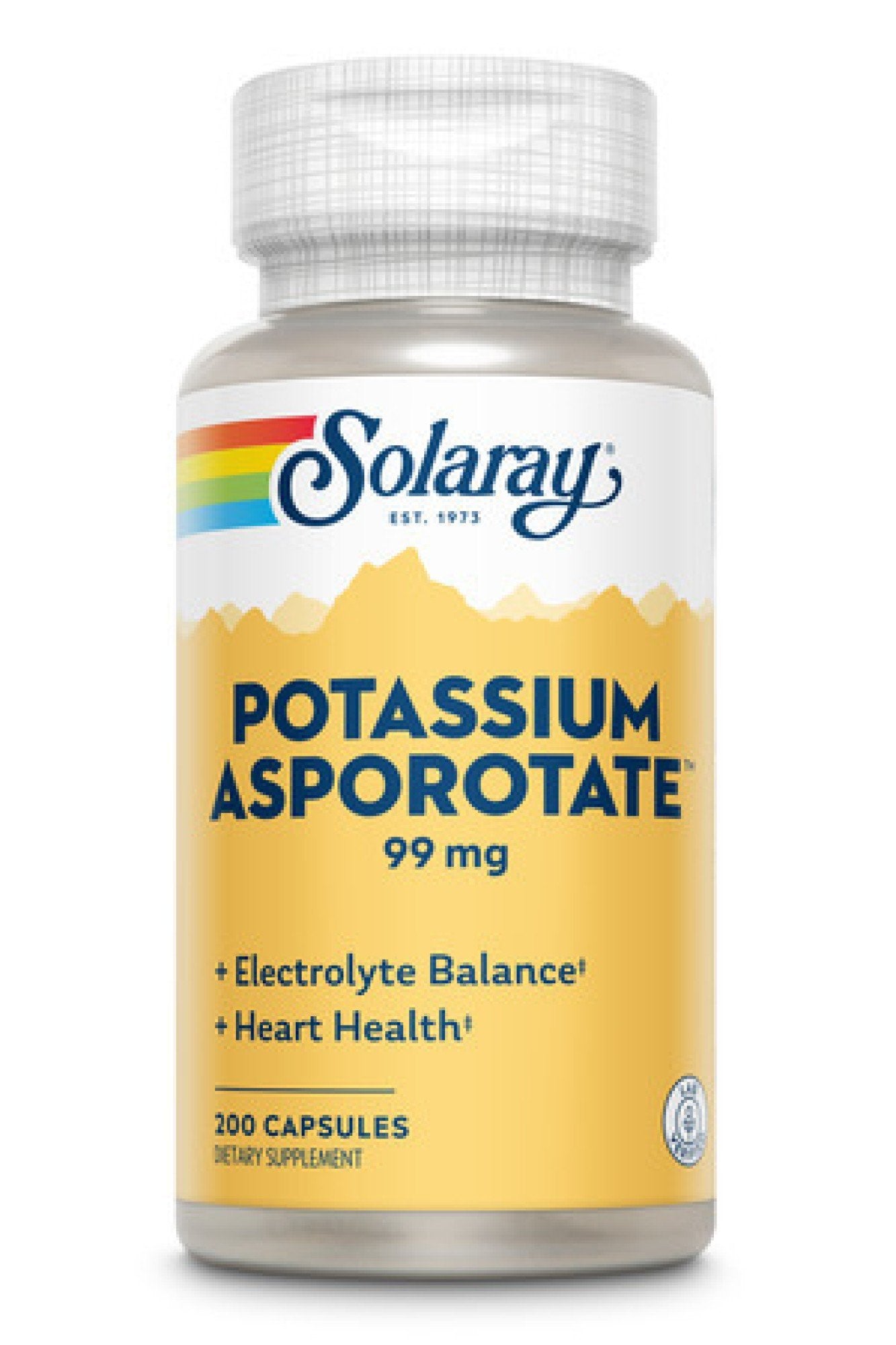 Solaray Potassium 99mg Asporotate 200 Capsule