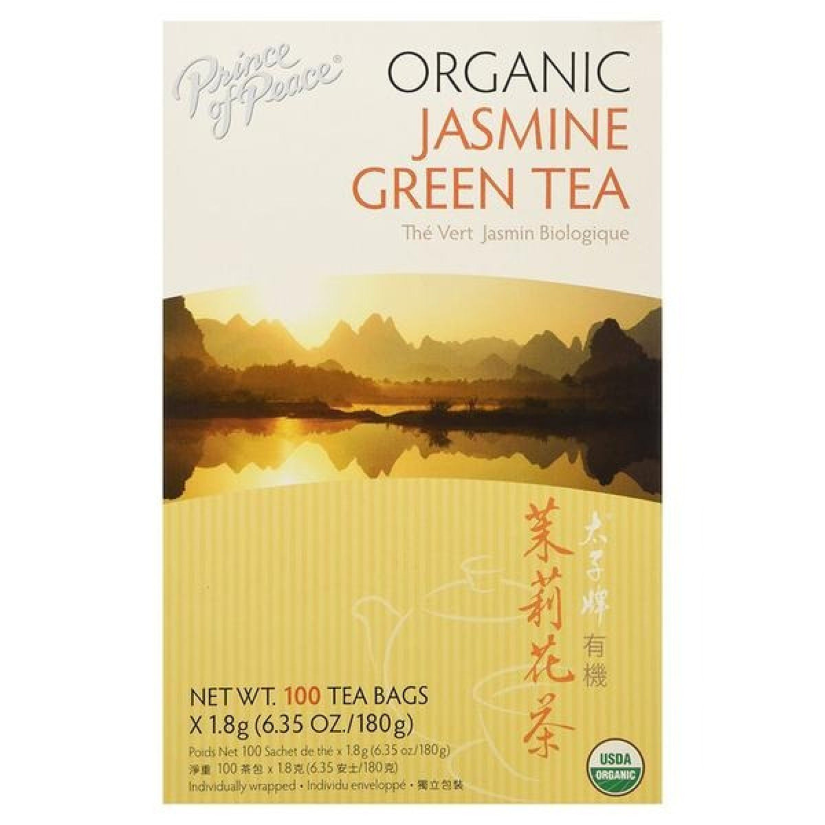 Prince Of Peace Organic Jasmine Green Tea 100 Bag