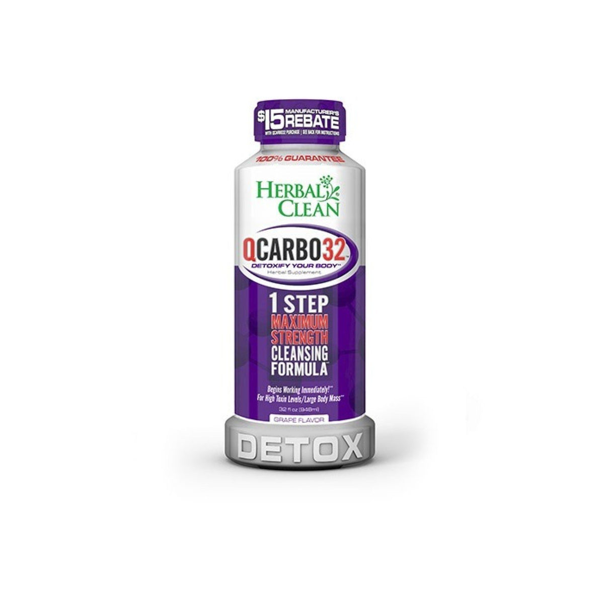Herbal Clean Detox Q Carbo 32 Liquid Grape 32 oz Liquid
