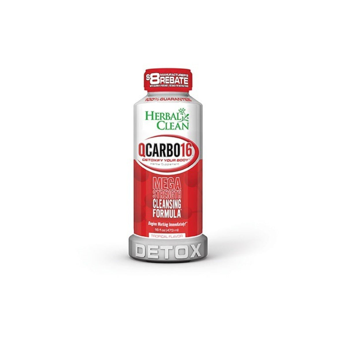 Herbal Clean Detox Q Carbo Liquid Tropical 16 oz Liquid