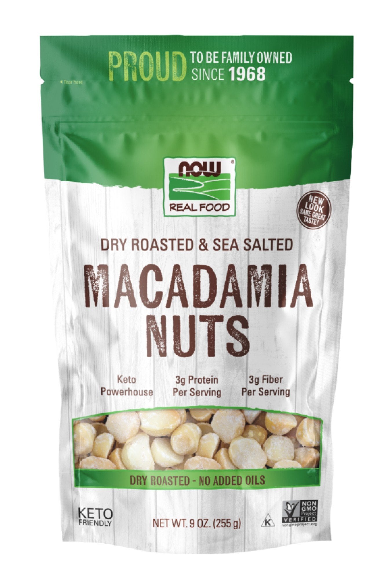 Now Foods Macadamia Nuts Roasted and Salted 9 oz Bag