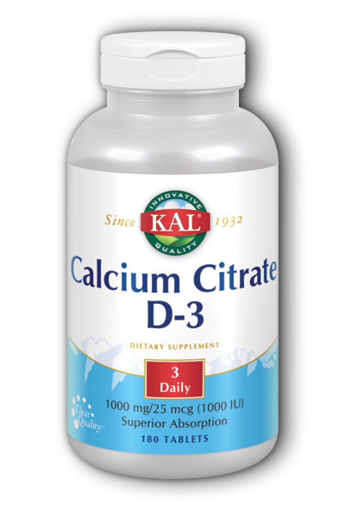 Kal Calcium Citrate - D3 180 Tablet