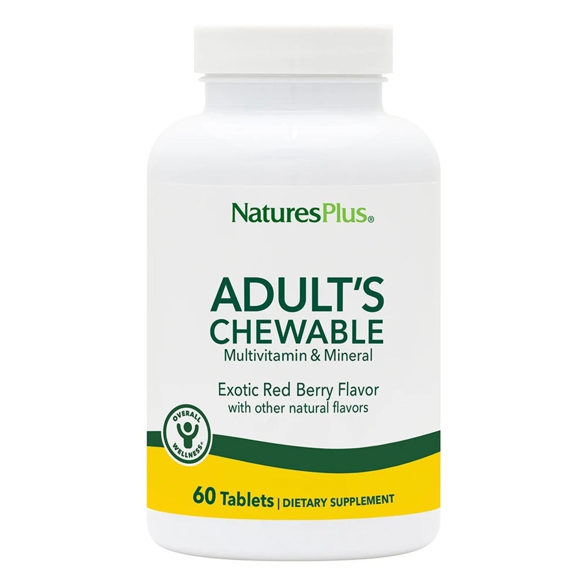 Nature&#39;s Plus Adult&#39;s Multi-Vitamin Exotic Red Fruits 60 Chewable Tablet