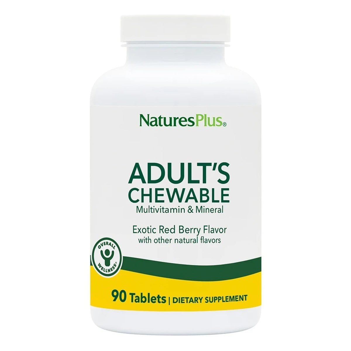 Nature&#39;s Plus Adult&#39;s Multi-Vitamin Exotic Red Fruits 90 Chewable Tablet