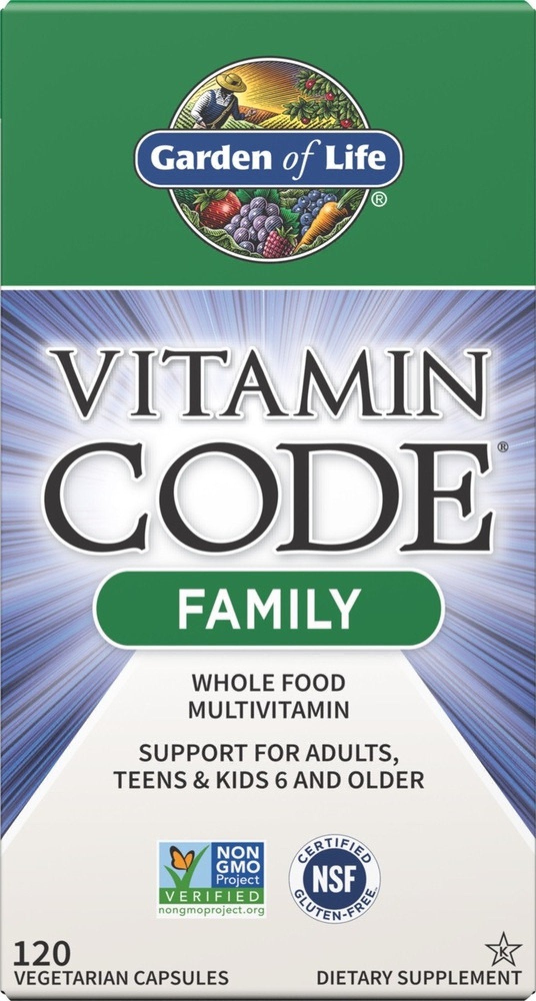 Garden of Life Vitamin Code Family Multi 120 Capsule