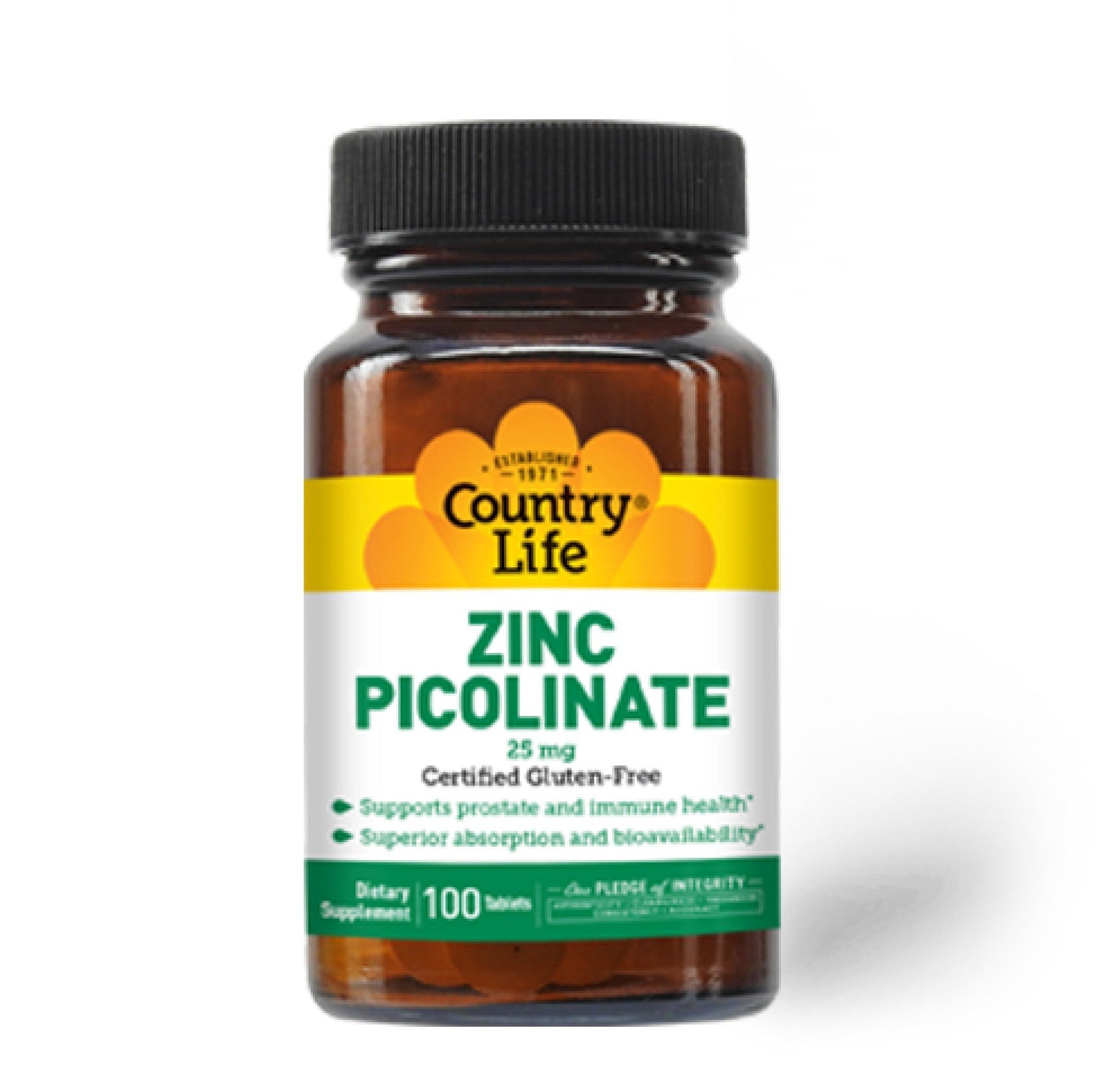 Country Life Zinc Picolinate 25mg 100 Tablet