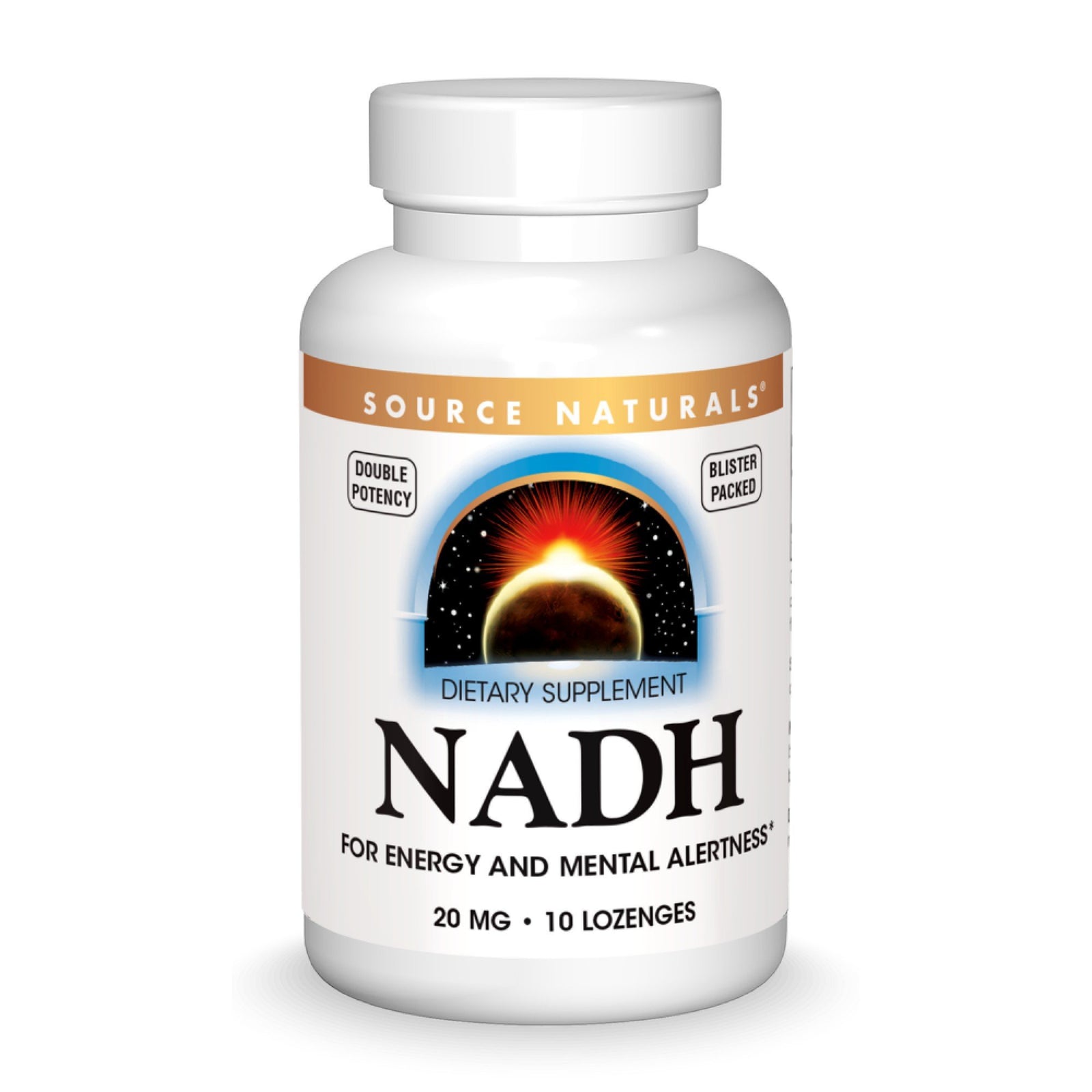 Source Naturals, Inc. NADH 20mg Co-E1 Sublingual 10 Tablet