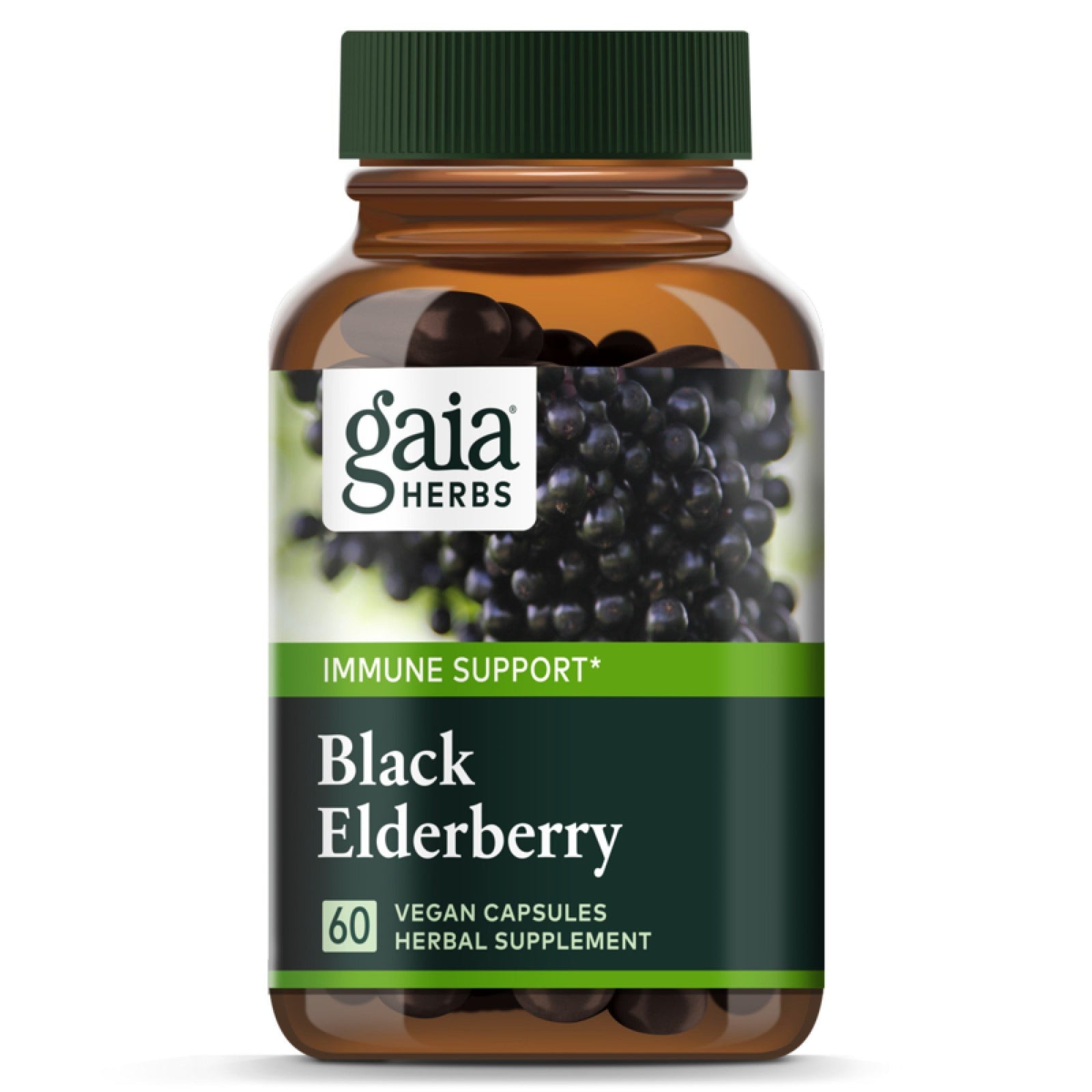 Gaia Herbs Black Elderberry 60 VegCap