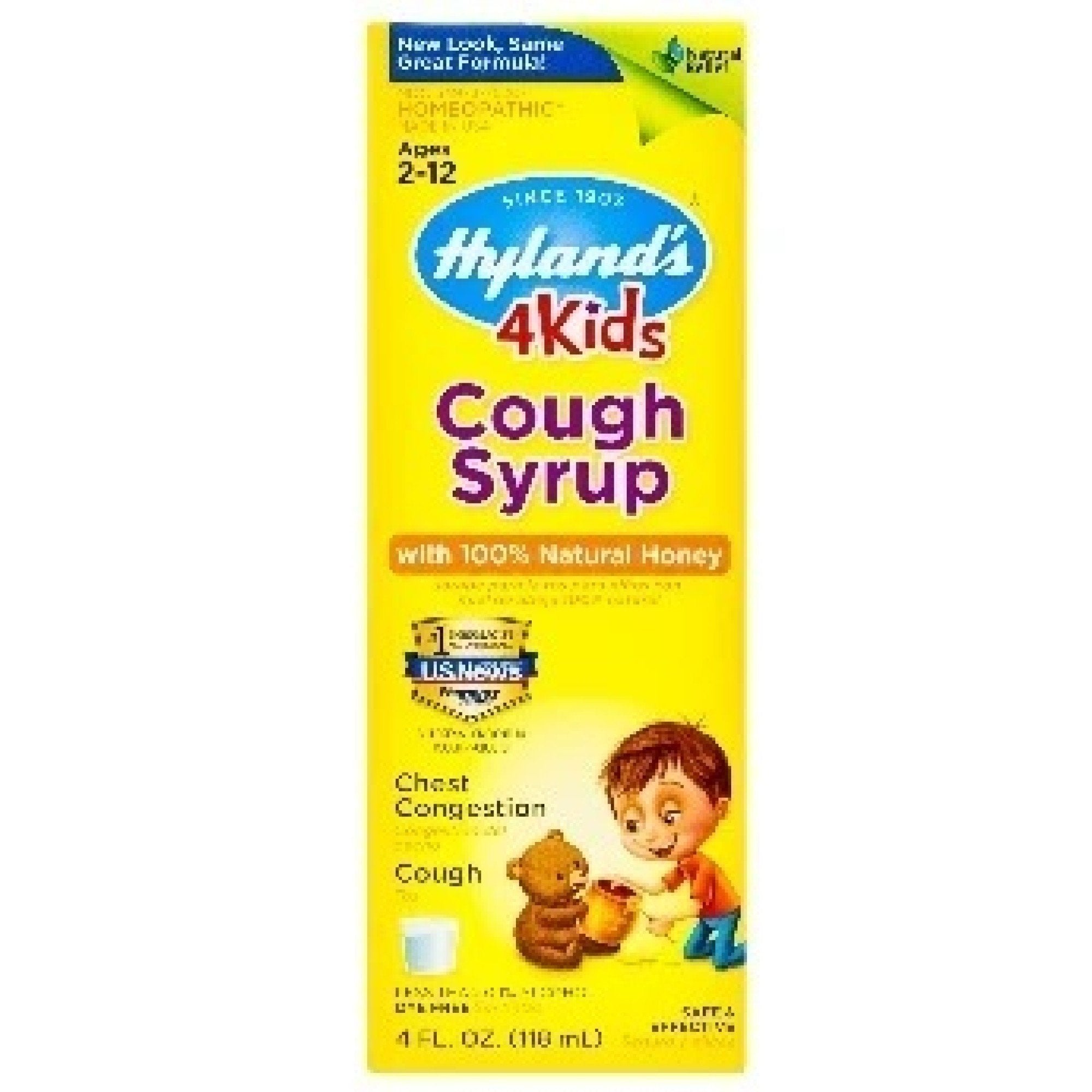 Hylands Cough Syrup W/ Honey 4 Kids 4 oz Liquid