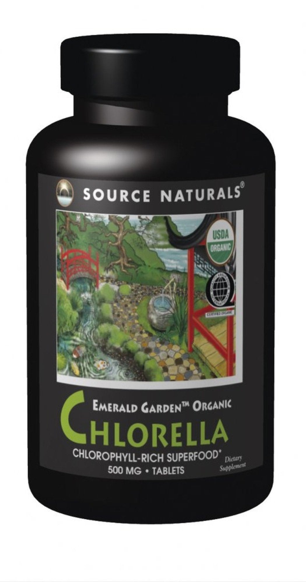 Source Naturals, Inc. Emerald Garden Organic Chlorella 500mg 200 Tablet