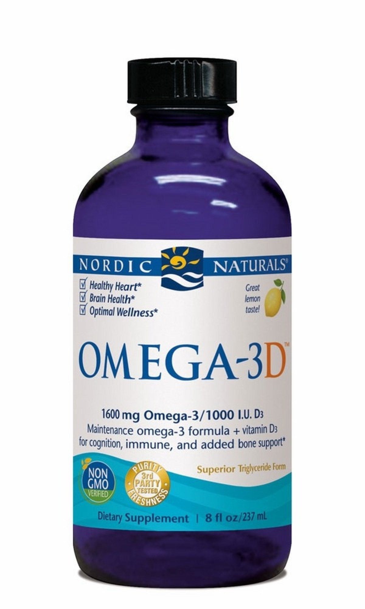 Nordic Naturals Omega-3 Plus Vitamin D Liquid - 8 oz bottle