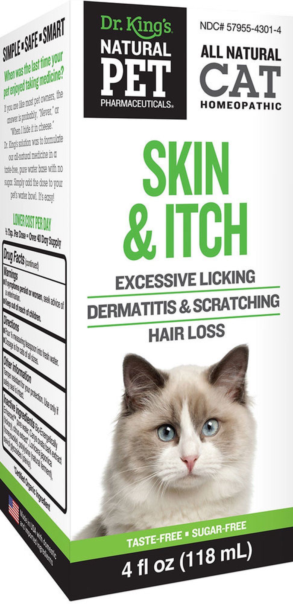 KingBio Natural Pet Skin &amp; Itch Irritations For Cat 4 oz Liquid