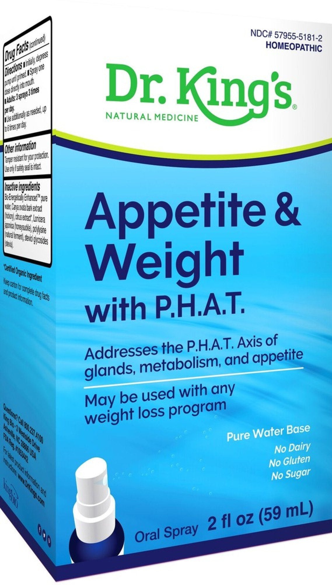 Dr King Natural Medicine Appetite & Weight w/ P.H.A.T. 2 oz Liquid