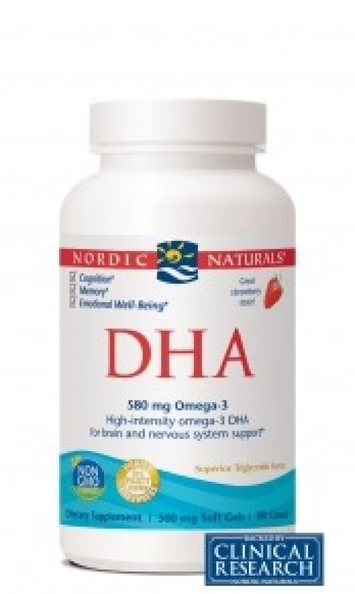 Nordic Naturals DHA Formula 500mg - Strawberry 180 Softgel