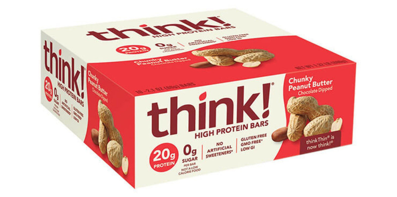 Think Thin Chunky Peanut Butter - Box 10 Bars Box