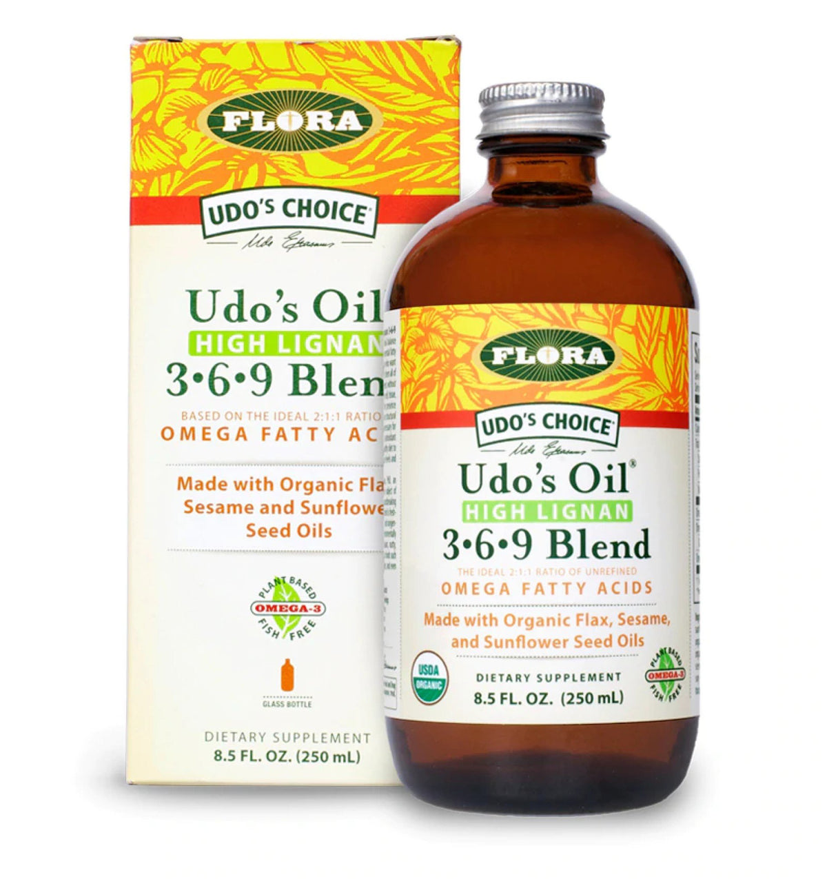 Flora Inc Udo's Oil High ligan 3-6-9 Blend 8.5 oz Liquid