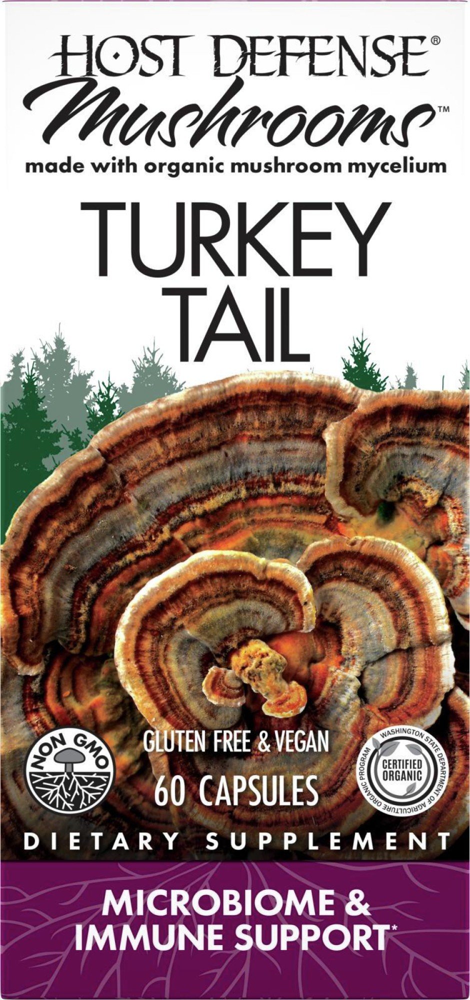 Fungi Perfecti/Host Defense Turkey Tail 60 Capsule