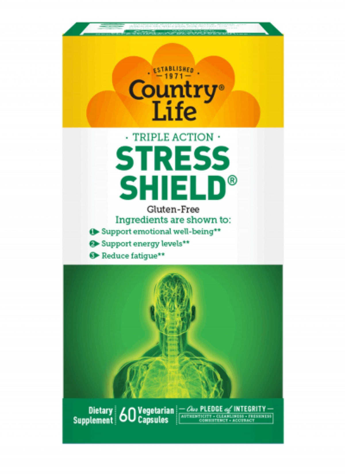 Country Life Stress Shield 60 VegCap