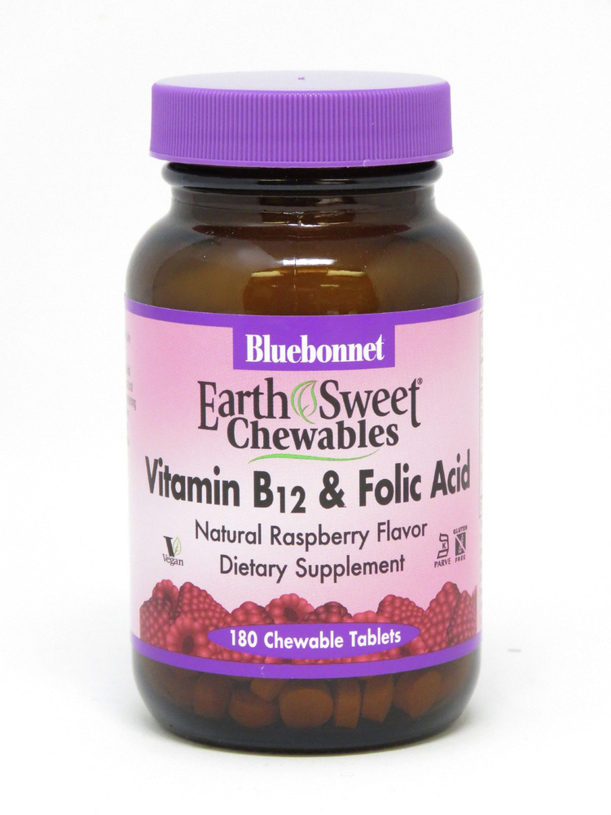 Bluebonnet Vitamin B-12 &amp; Folic Acid 180 Chewable Tablet