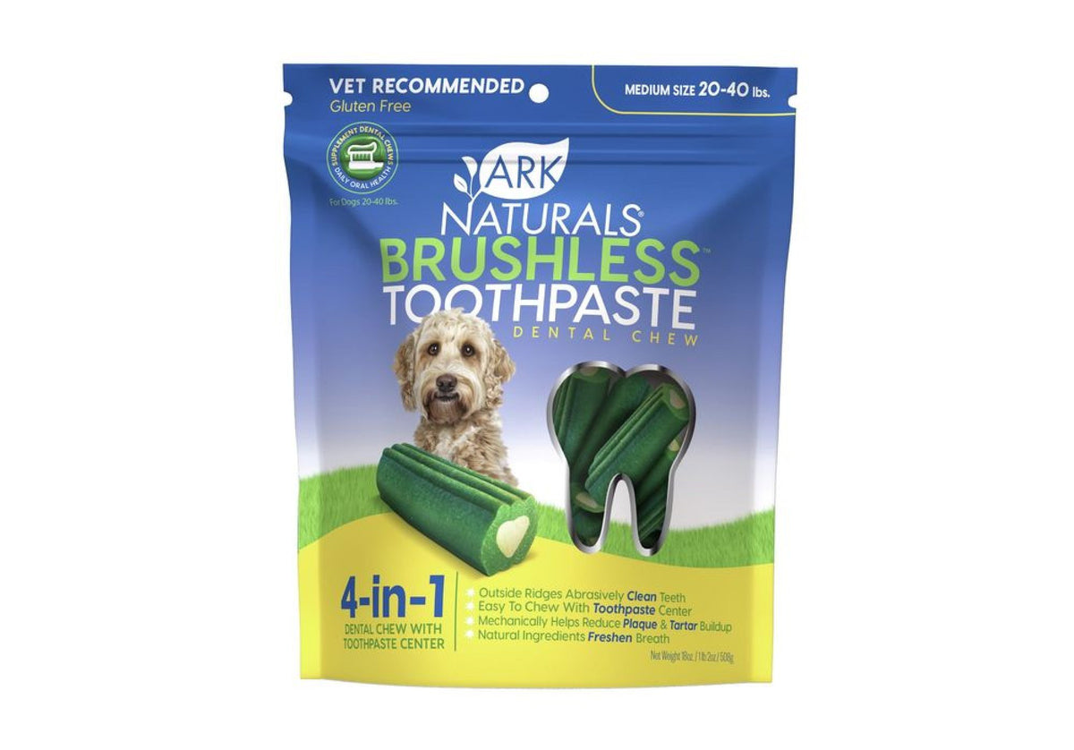 Ark Naturals Brushless Toothpaste for Medium Dogs 18 oz Chewable